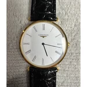 Vintage Longines La Grande Classique L4.209.2 33mm Quartz Watch Gold PVD